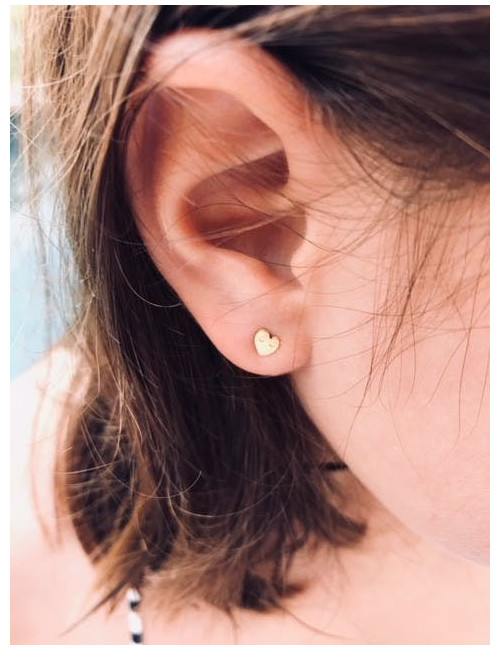 Boucles d'oreille dorées - Coeurs Adorabili