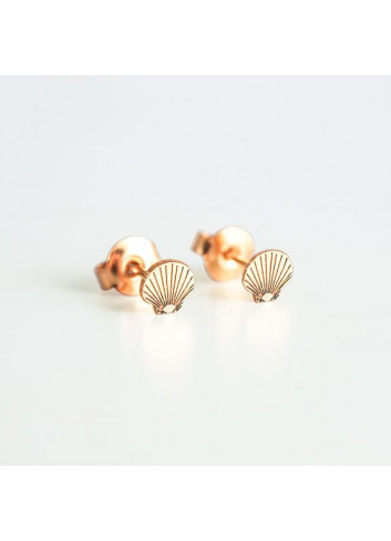 Boucles d'oreille dorées - Coquillages Adorabili