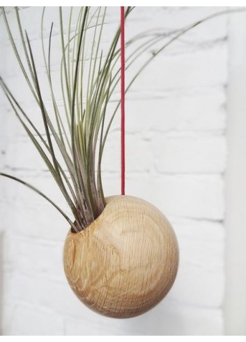 Sphere en Chêne clair (corde noire)
