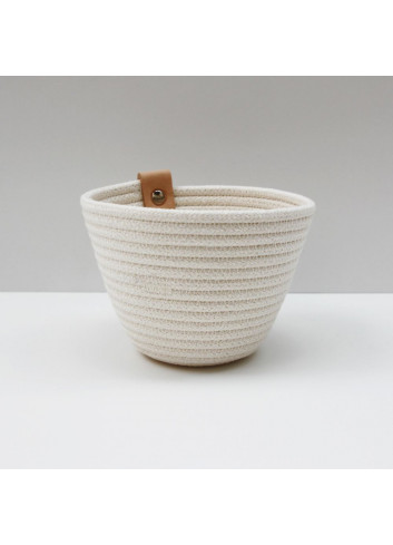 Pot en coton - Écru Koba fabriqué à la main en Belgique