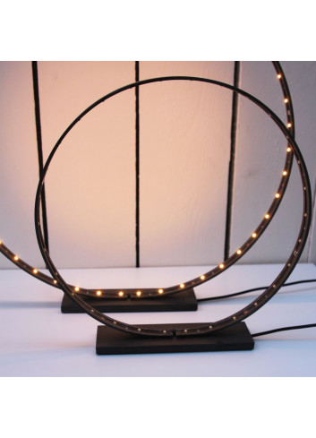 Lampe circulaire Acier & Led -Small