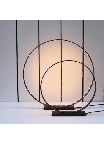 Lampe circulaire Acier & Led - Medium