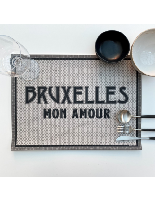 Set de table en vinyle - Bruxelles mon amour
