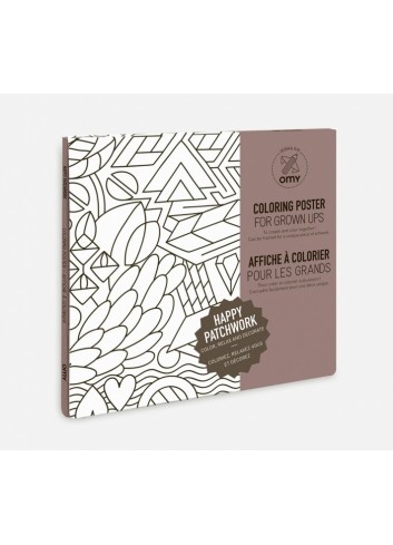 Affiche géante à colorier- Happy Patchwork