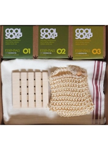 Boite cadeau - savons naturels et accessoires de bain n°1 greenlife slow cosmetique