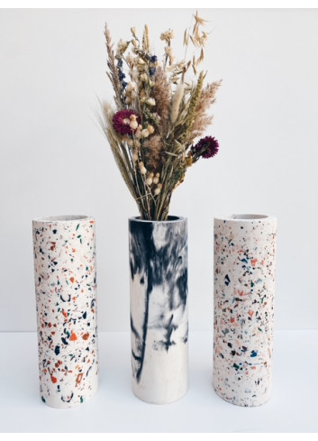 Vase cylindre en Terrazzo - Turner