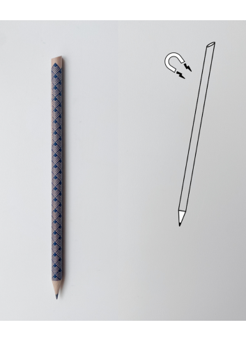 Crayon à papier magnétique - losange bleu