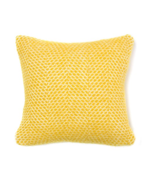 coussin 100 % laine beehive yellow tweedmill
