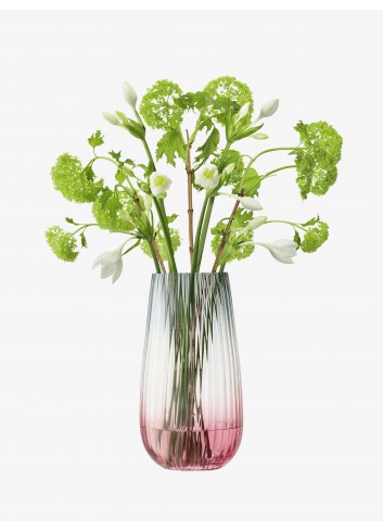 Vase Dusk en verre gris & rose - 28 cm