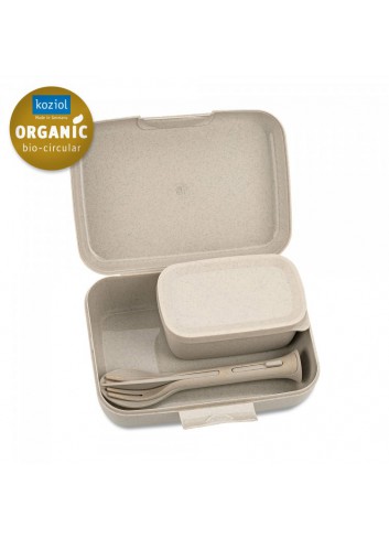 Lunchbox avec couverts CANDY READY - sable naturel