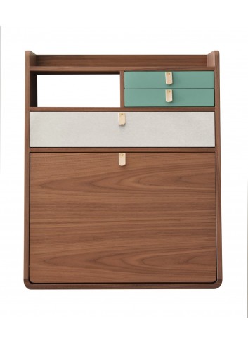 Secrétaire mural Harto made in portugal noyer bureau en bois