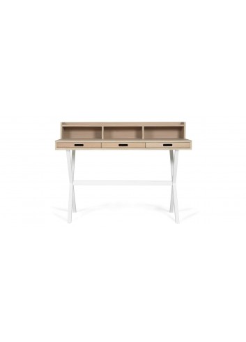 Secrétaire Hyppolite en chêne piètement blanc harto made in portugal 