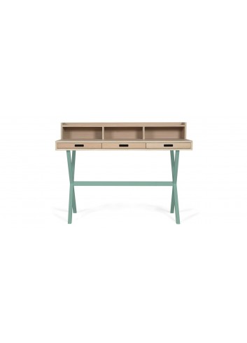 Secrétaire Hyppolite en chêne piètement blanc harto made in portugal 