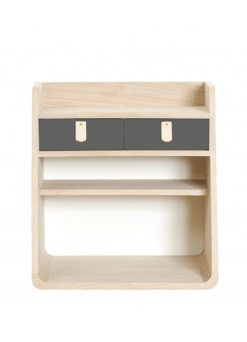 Rangement mural Suzon en chêne de la marque Harto fabriqué en Europe