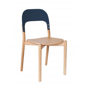 Chaise Paula chêne harto made in europe bleu/gris