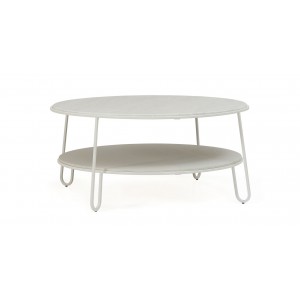 Table basse Eugénie - 90 cm - Marbre - Blanc