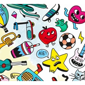 Poster géant à colorier- Pop