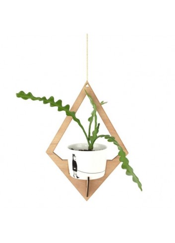 Suspension en bois - Diamant