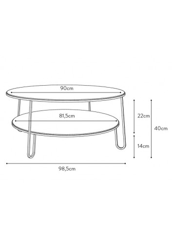 Eugénie Table basse 90 cm