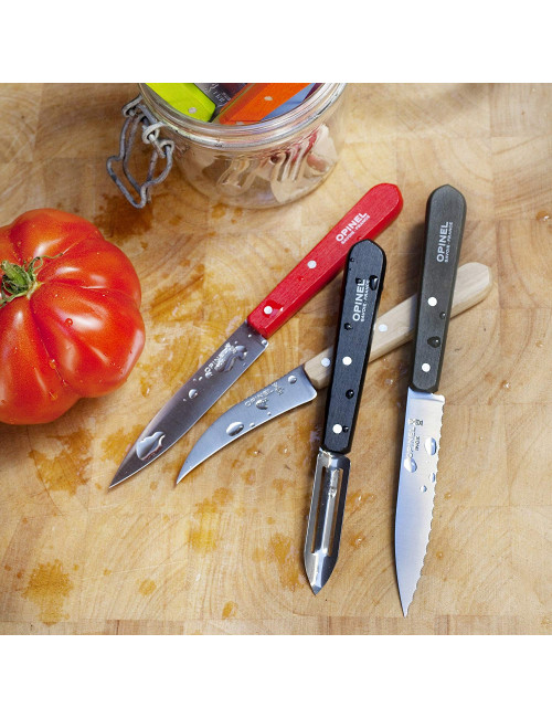 Les essentiels - Loft set de 4 couteaux de cuisine Opinel fabriqués en Europe