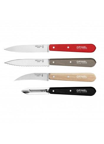 Les essentiels - Loft set de 4 couteaux de cuisine Opinel fabriqués en Europe