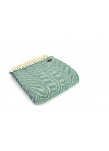 Plaid en laine Chevron gris