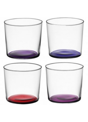 Lot de 4 verres colorés- Berry