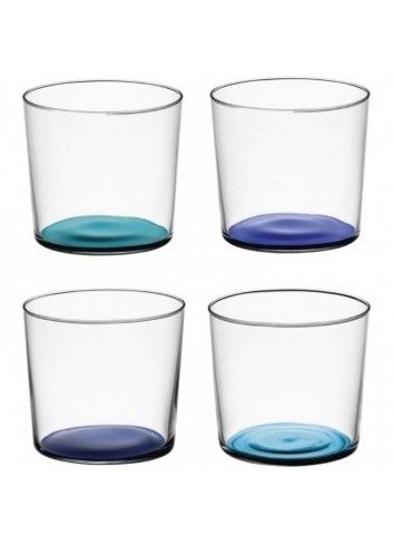 Lot de 4 verres colorés- Lagoon