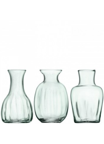 Trio de vases- verre recyclé - 11 cm