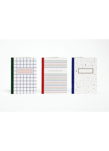 Set de trois carnets de poche- Les Basiques