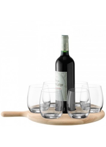 Service à vin et plateau en chêne